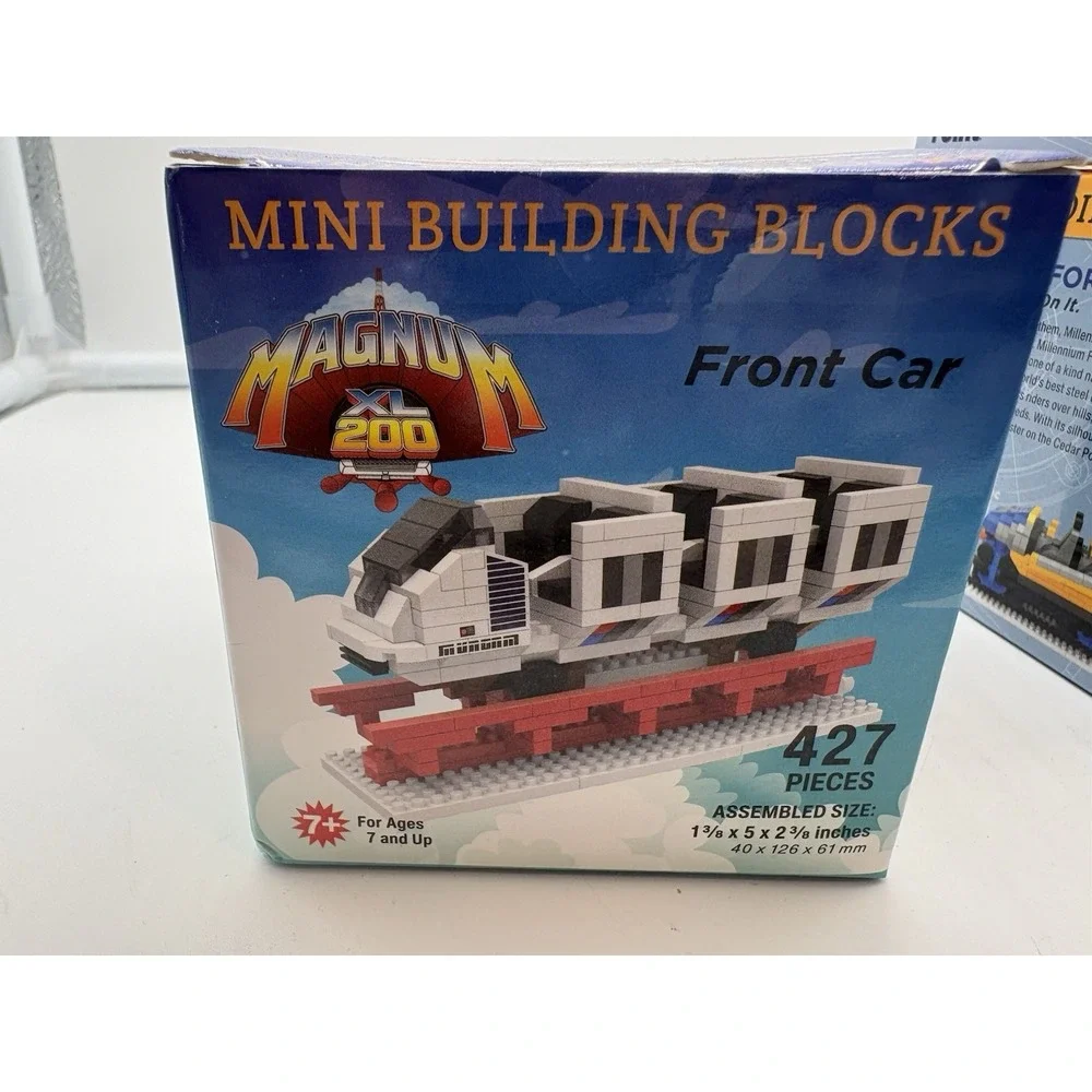 Cedar Point Millenium Force & Magnum XL building blocks front and trailing car